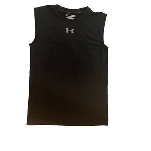 $10 Youth L Fitted Under Armour Athletic Tank Top Black
